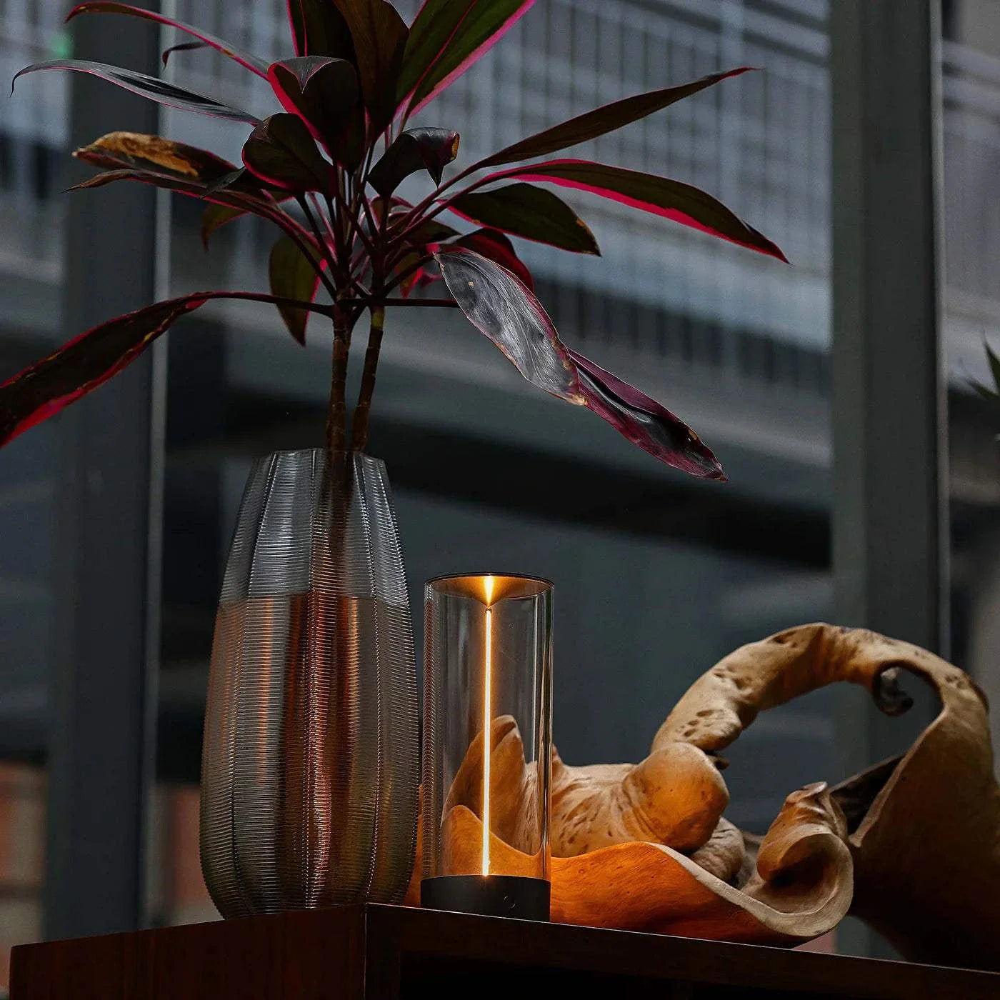 Auge Light cordless modern table lamp with 3-level dimming night light, 12.76 in tall