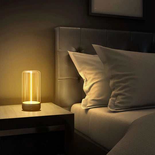 Auge Light Night Lights modern bedside table lamp with 3-level dimming and battery operated features