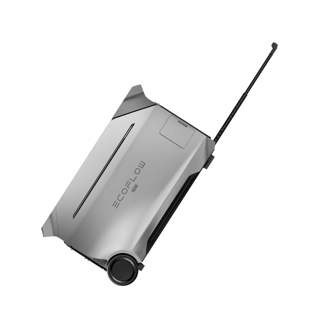 EcoFlow DELTA Pro portable power station with 4000W output, expandable capacity, quiet operation, and wheels for easy transport