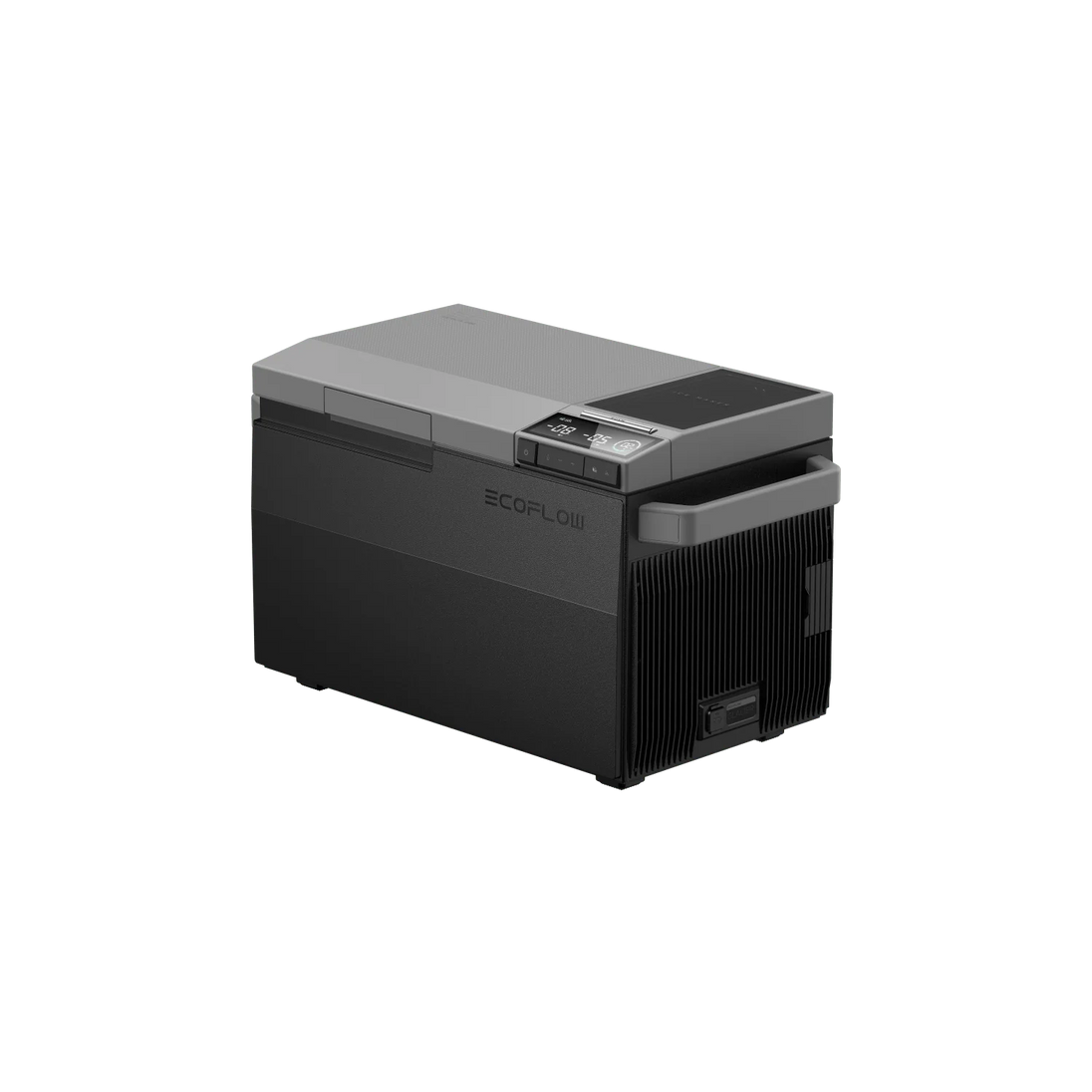 EcoFlow GLACIER portable refrigerator with integrated ice maker and dual zone cooling.