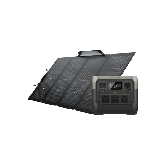 EcoFlow RIVER 2 Pro & 160W Portable Solar Panel محطة الطاقه ريفر 2 برو مع لوح شمسي 160 وات