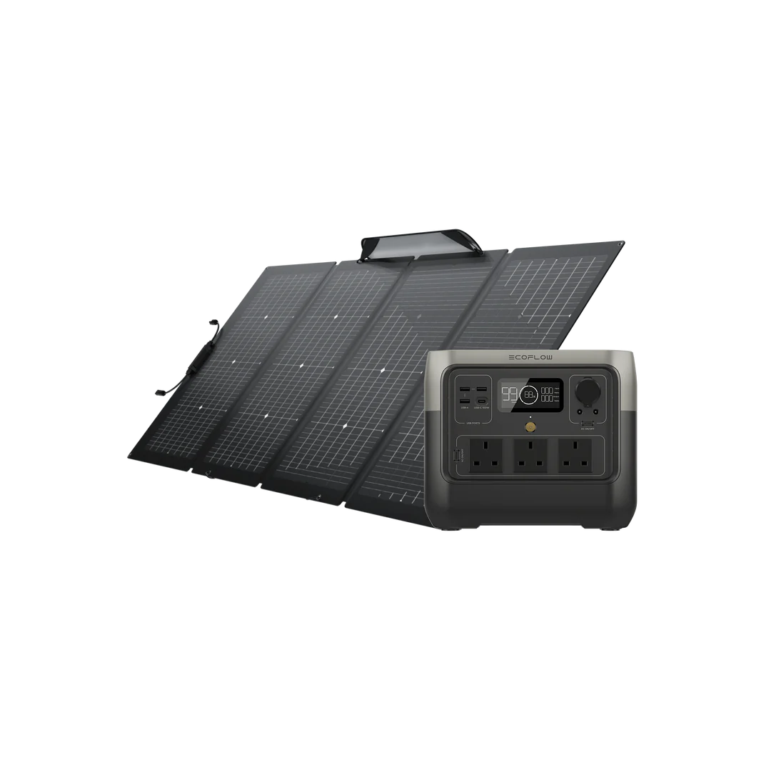 EcoFlow RIVER 2 Pro & 160W Portable Solar Panel محطة الطاقه ريفر 2 برو مع لوح شمسي 160 وات