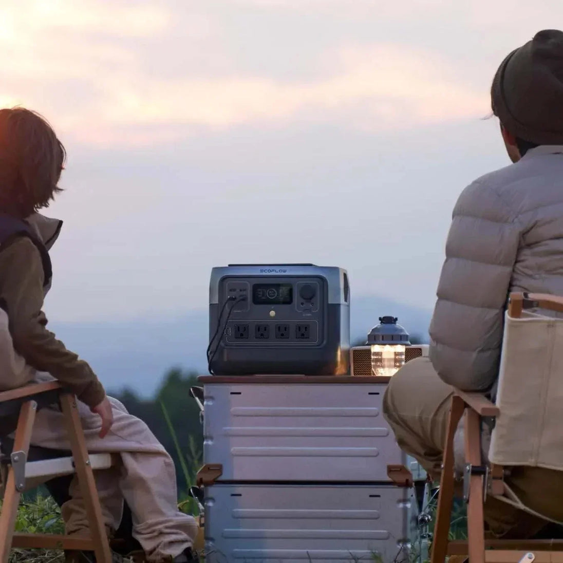 EcoFlow RIVER 2 Pro portable power station with multiple outlets and compact design for outdoor use