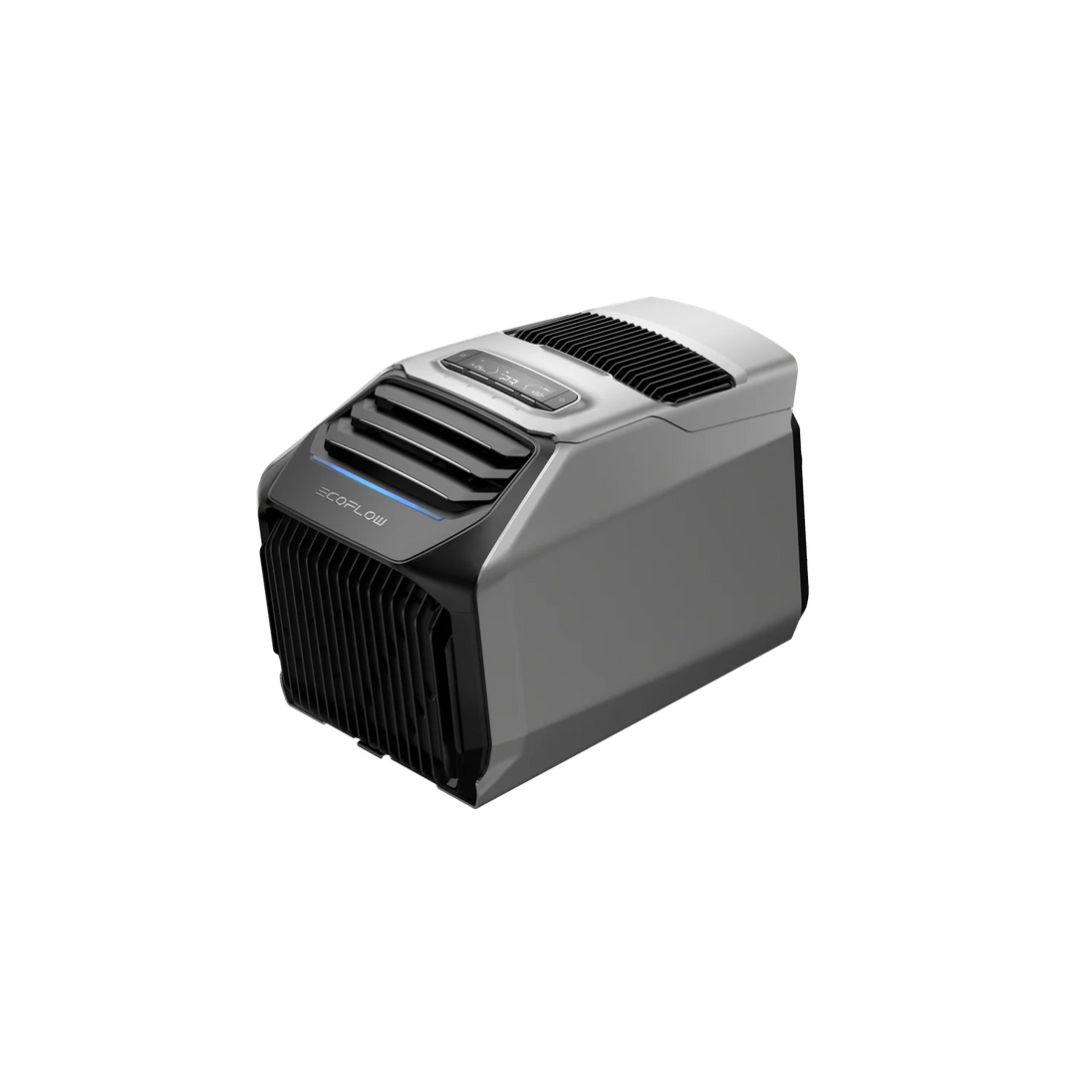 EcoFlow WAVE 2 portable air conditioner with add-on battery, fast cooling and heating, quiet 44dB operation, eco-friendly R290 refrigerant, installation-free design.