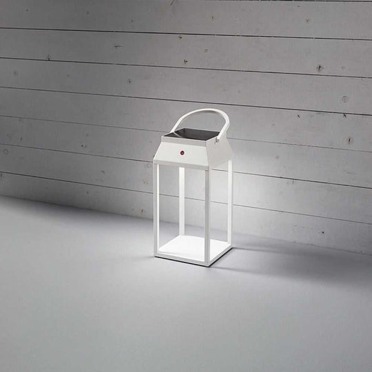 Solar Handy Lantern illuminating a pathway, eco-friendly rechargeable light with touch switch and dimming features.