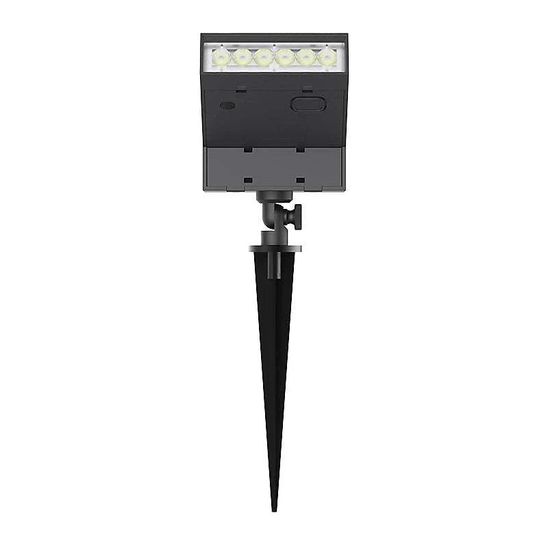 Black solar path light with 500 lumens and 3000K soft white LED, waterproof and durable for outdoor use