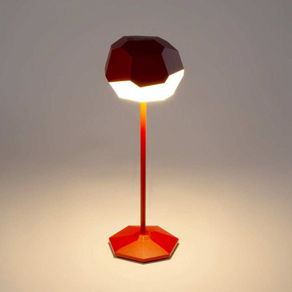 Modern LED rechargeable table lamp with dimmable touch switch and geometric design